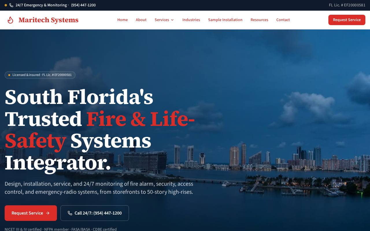 Maritech Systems website