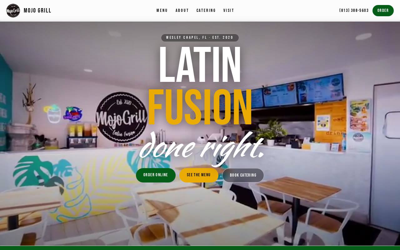 Mojo Grill Latin Fusion website